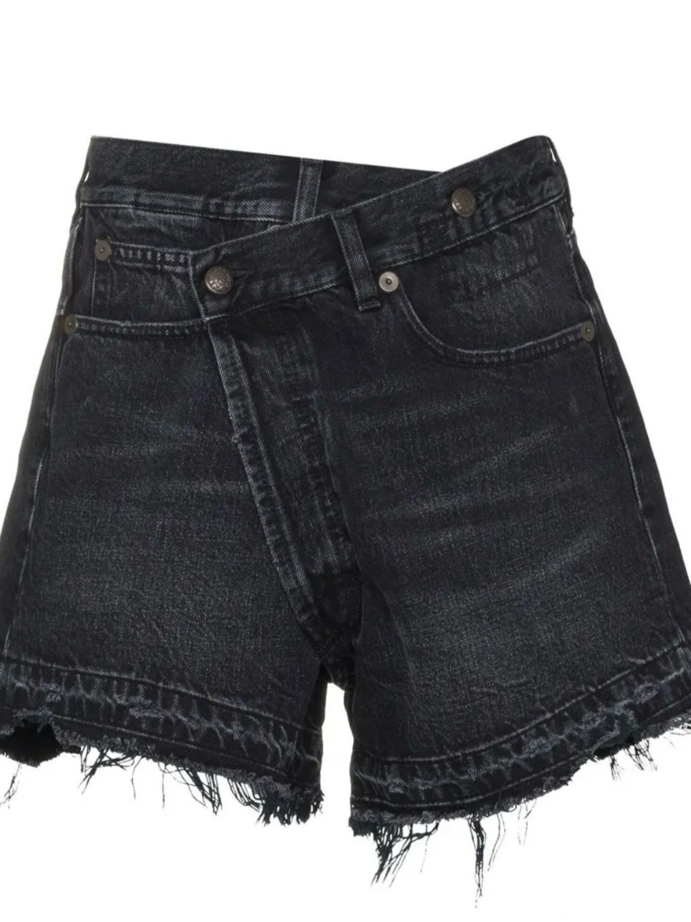 AGOLDE Black High-Rise Cutoff Denim Shorts NWOT